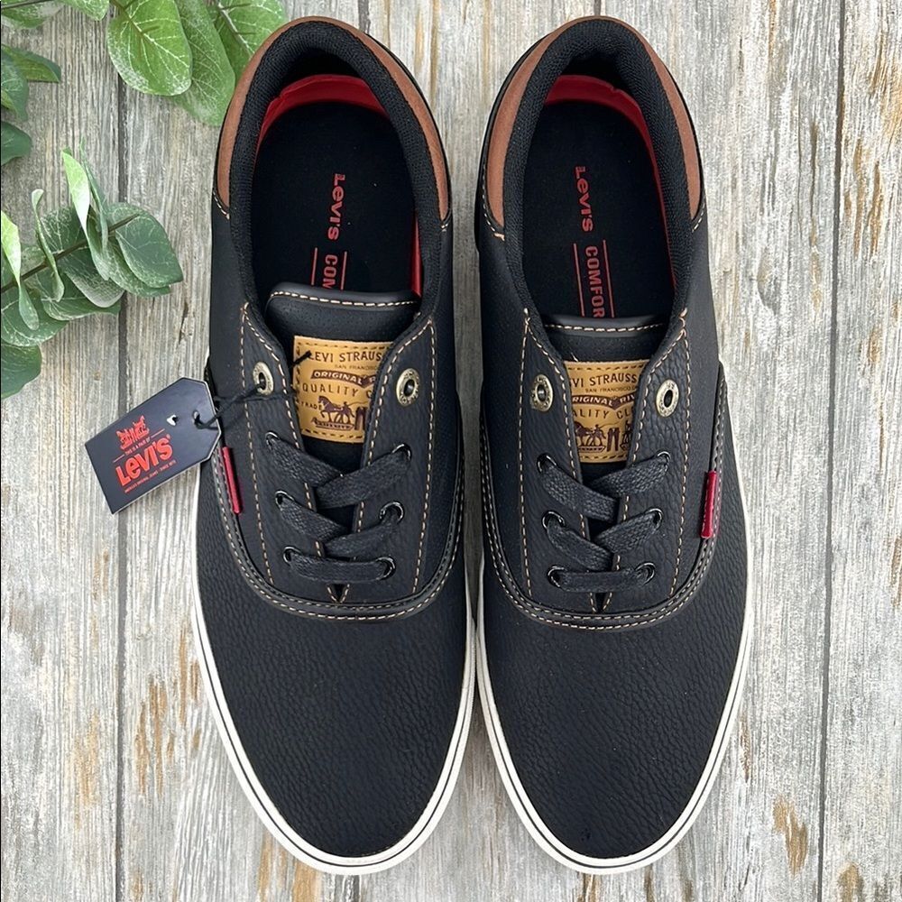 Levi's Mens Black Ethan Casual Fashion Sneaker Shoes Size 9